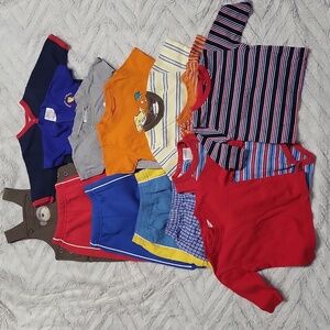 Large 14 pc baby boy clothing lot 3M jogging pants shirts shorts long-sleeved